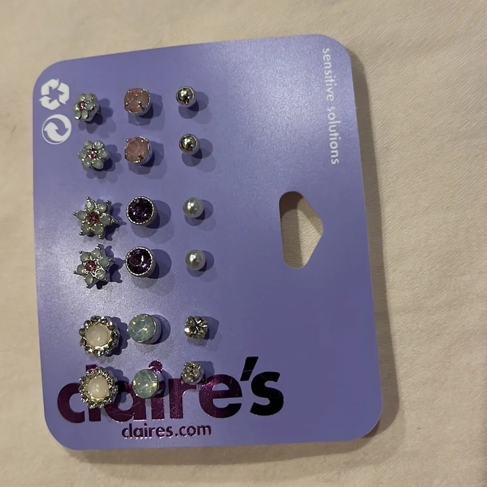 NEW! Set of 3! Claire’s Boutique girls earrings for pierced ears, jewelry